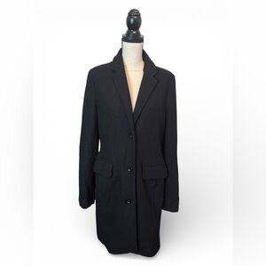 Land's End Women's Black Wool Coat Size 10